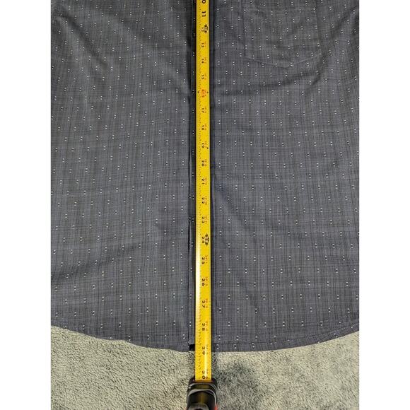 Haggar Short Sleeve Button Down Men’s Shirt Size L Dark Grey Line Design Pattern - Picture 6 of 7